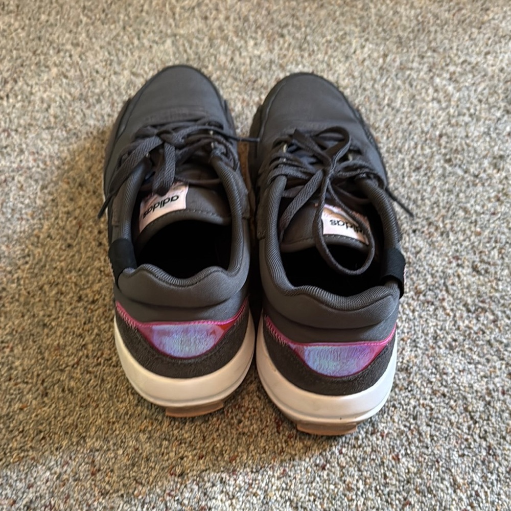 Adidas Women's Gray and Pink Sneakers